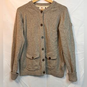 Fjallraven beige wool cardigan